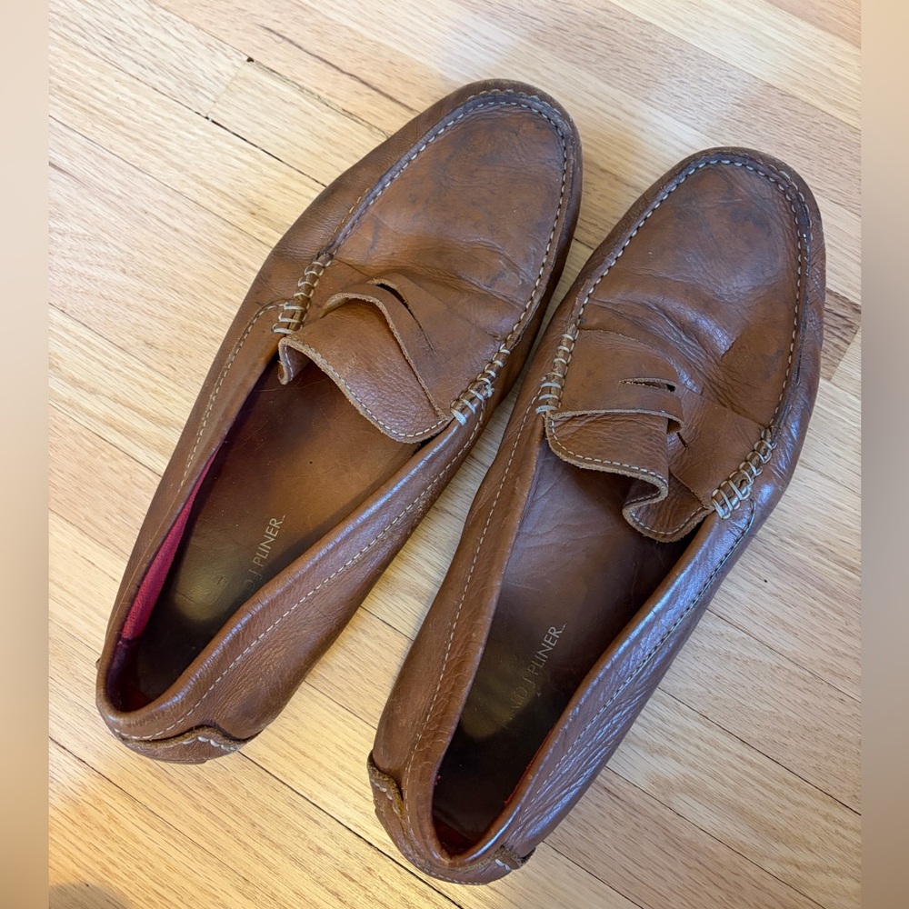 Donald Pliner Men’s Brown Leather Loafers